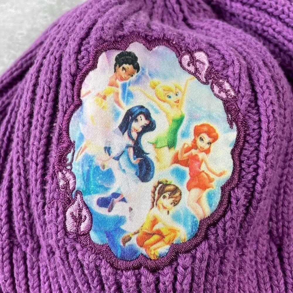 Kids Disney Tinkerbell & Friends Purple Beanie Cap